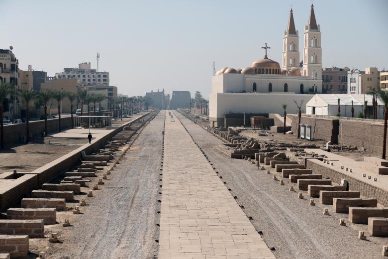 El proceso de restauración de la Avenida de las Esfinges