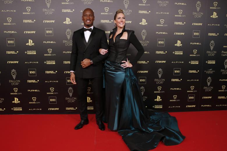 Former player Didier Drogba during the 65th Ballon d'Or ceremony at Theatre du Chatelet, in Paris, Monday, Nov. 29, 2021
