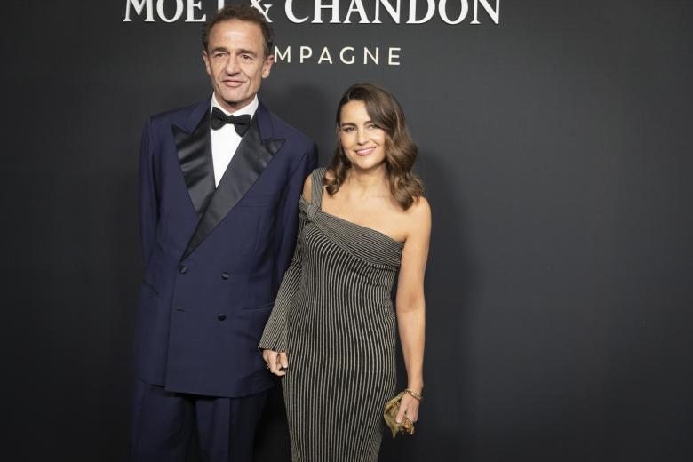 Alejandro Lequio and Maria Palacios at photocall for Moet Chandon Effervescence event in Madrid on Thursday, 2 December 2021.