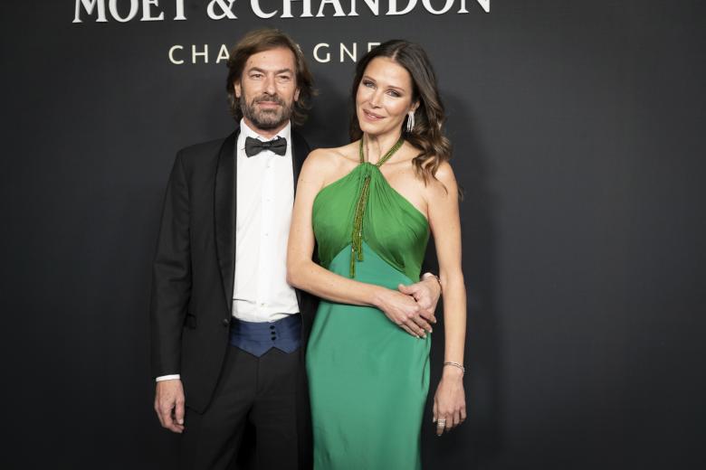 Esther Doña and Santiago Pedraz at photocall for Moet Chandon Effervescence event in Madrid on Thursday, 2 December 2021.