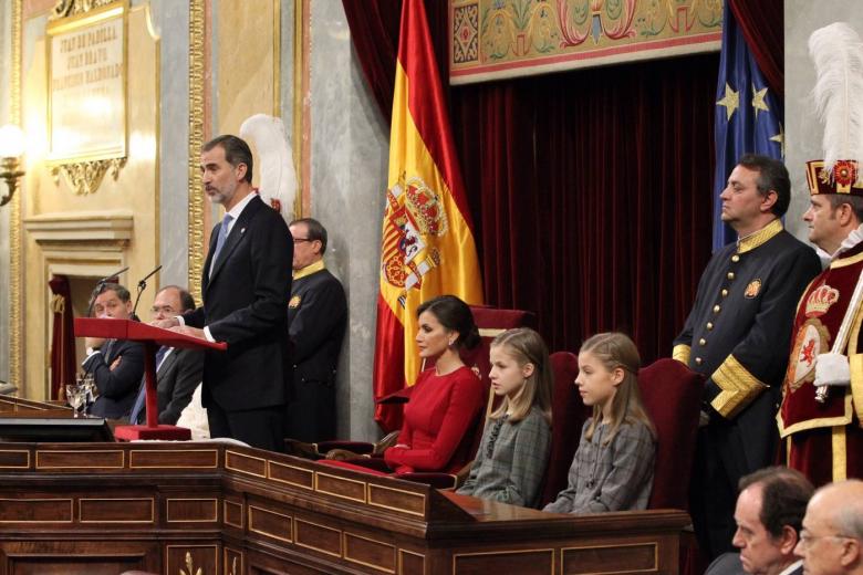 Intervención del Rey Felipe VI en el acto solemne conmemorativo del 40º aniversario de la Constitución Española