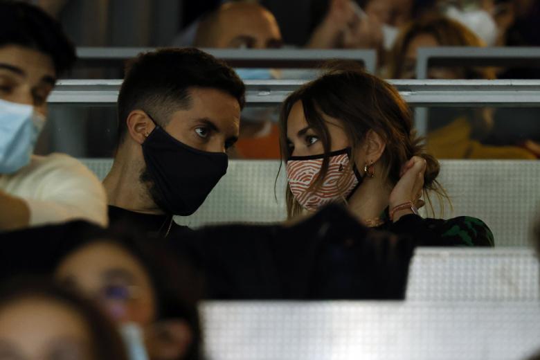 Presenter David Broncano and actress Silvia Alonso during Davis Cup  in Madrid, Spain, Sunday, Dec. 5, 2021.
