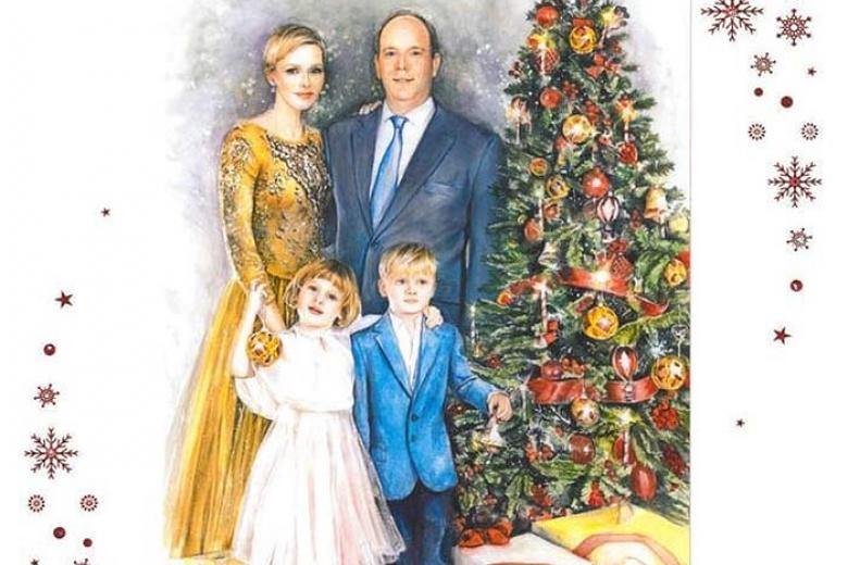 Alberto de Mónaco y su familia felicitan las fiestas con un original posado