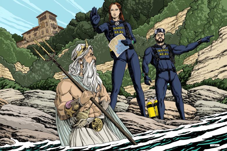 Ni al mismísimo Neptuno se le permite la entrada al palacio mallorqu´n de Marivent.