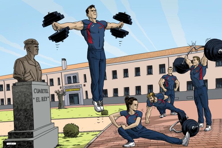 El cuartel del Rey de El Pardo también tiene superhéroes.