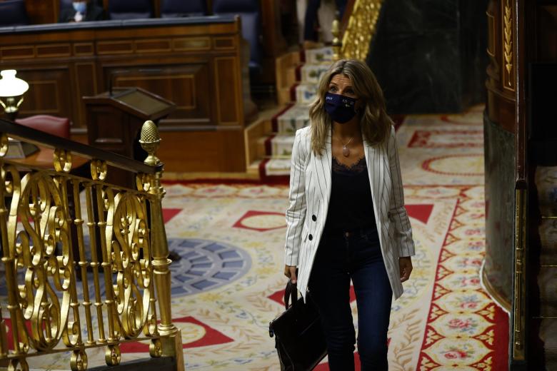Deputy Prime Minister of the Spanish Government and Minister of Labour and Social Economy Yolanda Diaz at MoncloaPalace in Madrid, Spain, July 13, 2021.