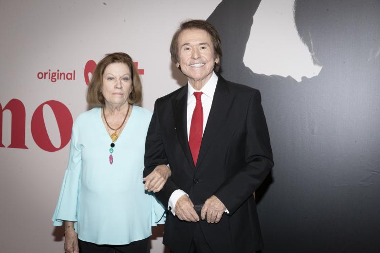 Singer Raphael and Natalia Figueroa at photocall for premiere tv show Raphaelismo  in Madrid on Tuesday, 11 January 2022.