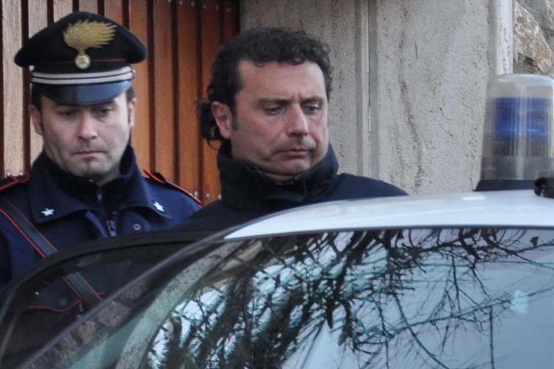 El capitán del Costa Concordia, Francesco Schettino, durante su custodia en Grosseto