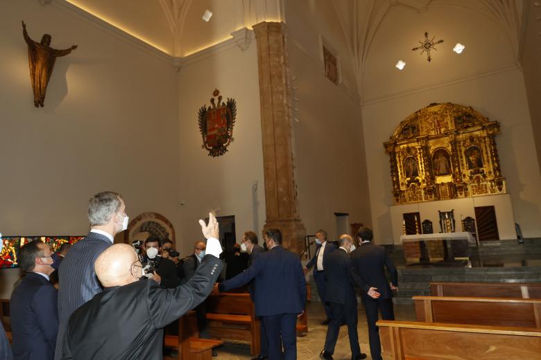 Felipe VI visita la Iglesia de San José en la ciudad de San Juan, en Puerto Rico
