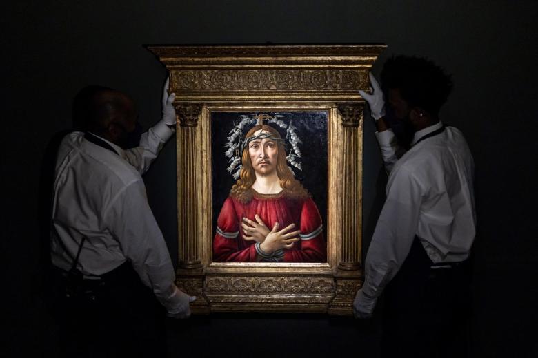 La pintura 'Cristo Varón de dolores' de Sandro Botticelli alcanzó los 45,4 millones de dólares en una subasta de Nueva York