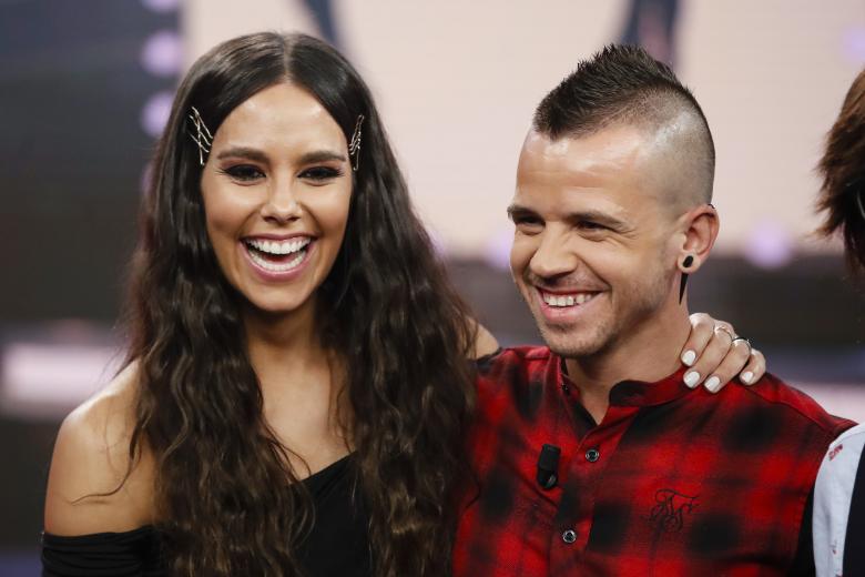 Presenter Cristina Pedroche and David Muñoz on tv show " El Hormiguero"in Madrid on Wednesday , 30 January 2019.