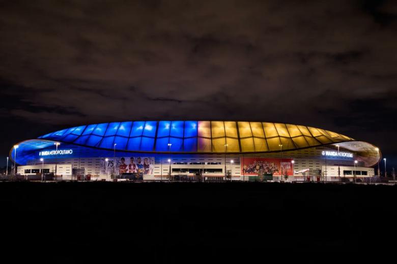 El Wanda Metropolitano se une a esta iniciativa para dar su apoyo a Ucrania