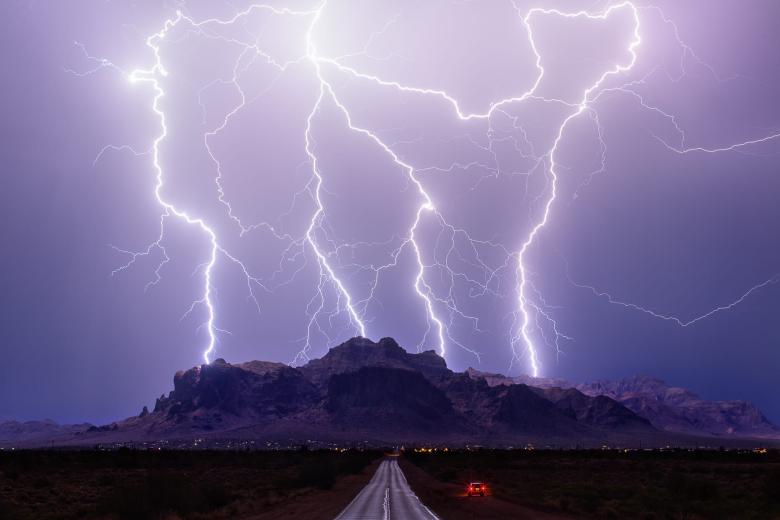 A professional photographer has revealed the reality of storm chasing and some of his craziest shots.
Mike Olbinski, 47, from Phoenix, Arizona, US, spends a lot of his time chasing and finding the best storms to photograph across the US – and he says the experience is exhilarating.