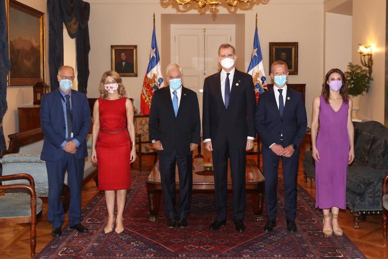 Encuentro del Rey con el presidente de la República de Chile, Sebastián Piñera