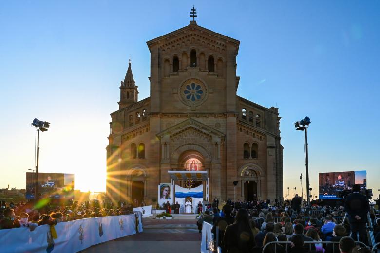 Una imagen del santuario de Nuestra Señora de Ta Pinu, en la isla maltesa de Gozo