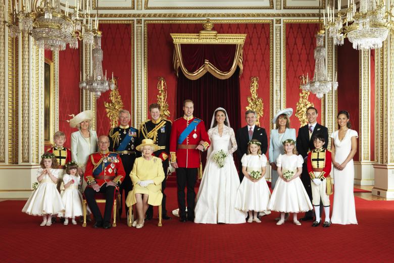 La Reina Isabel, en la boda de su nieto el Príncipe Guillermo