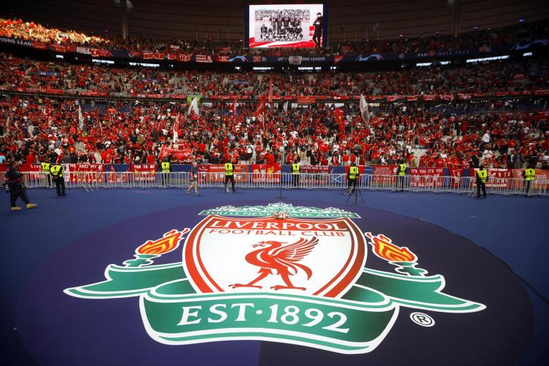 La afición del Liverpool, en el estadio de Saint-Denis