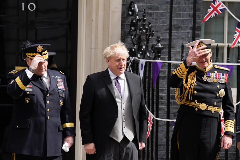 El primer ministro Boris Johnson, a su salida del 10 de Downing Street
