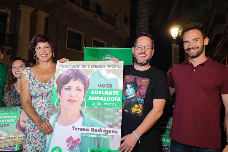 La candidata de Adelante Andalucía, Teresa Rodríguez, arranca la campaña electoral desde Jerez, Cádiz