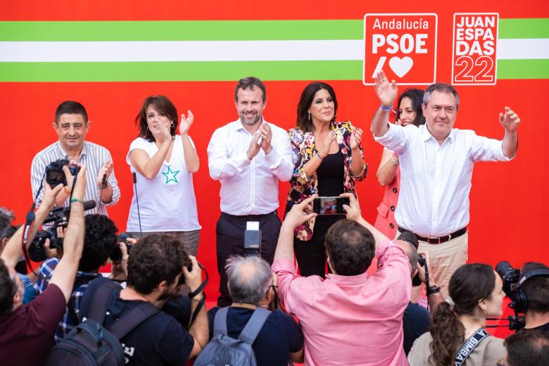 El candidato del PSOE, Juan Espadas, arranca la campaña electoral en Jaén