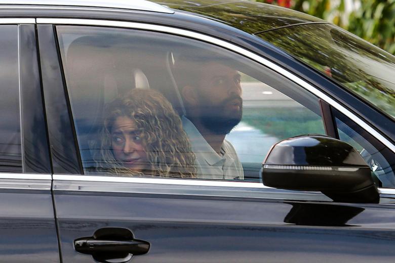 El futbolita Gerard Piqué y la cantante Shakira en Barcelona