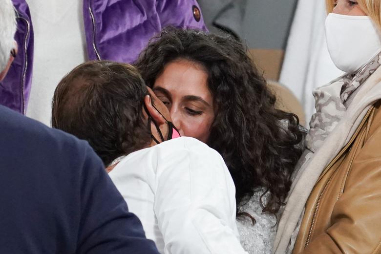 El tenista visita a su novia en el estadio del Roland Garros en 2020