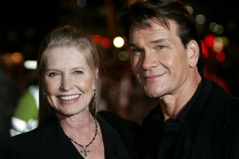 FILE - In this Nov. 28, 2005 file photo,  Patrick Swayze, right, accompanied by his wife Lisa Niemi pose prior to the premiere of his film "Keeping Mum"  in central London.