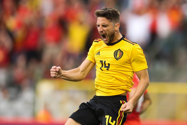 Belgium's Dries Mertens during a friendly soccer game between Belgian national team and Costa Rica, Monday 11 June 2018, in Brussels.