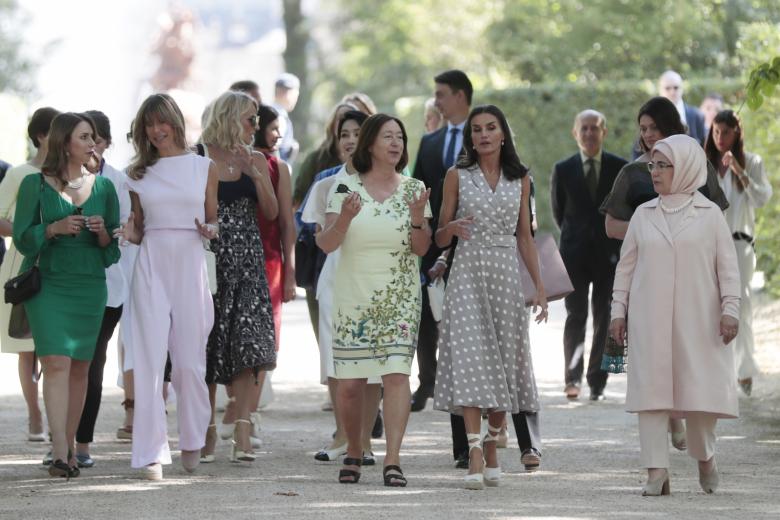 Queen Letizia with Juraj Rizman visit the Royal Palace of Granja de San Ildefonso in Segovia 29 June 2022