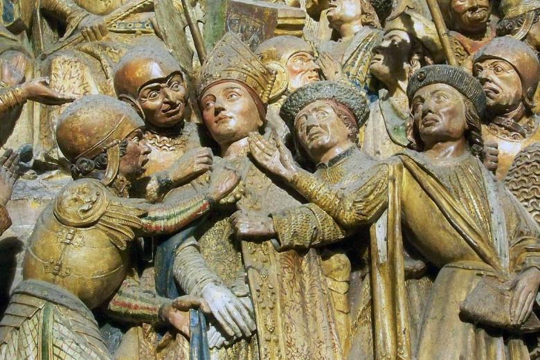 Escenas de la vida de san Fermín en la catedral de Amiens.