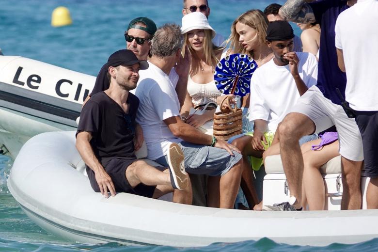 Model Natasha Poly in St Tropez, France, on July 19, 2022.