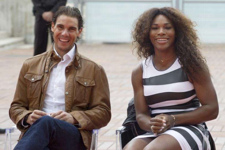 Con Rafa Nadal, el hombre que más Grand Slam tiene, en un acto en Madrid en 2013
