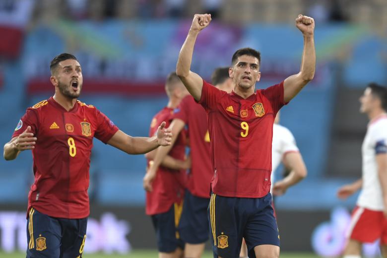 Gerard Moreno celebra su único gol en la Eurocopa 2020
