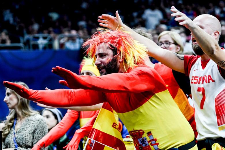 Aficionados españoles en Berlín, donde se ha jugado la fase final (las eliminatorias) de este Eurobasket