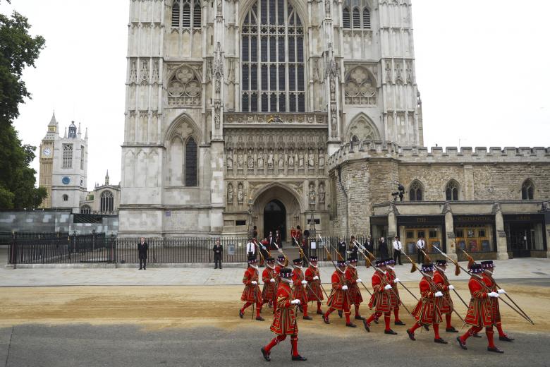 Imagen de la Abadía de Westminster momentos antes de acoger el funeral de la Reina Isabel II.