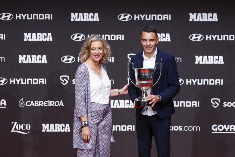 Iago Aspas se llevó su cuarto trofeo Zarra, que significa el máximo goleador español de LaLiga
