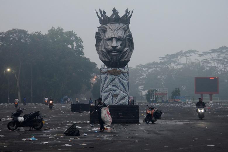 Imagen de la estampida en Indonesia tras un partido de Fútbol
