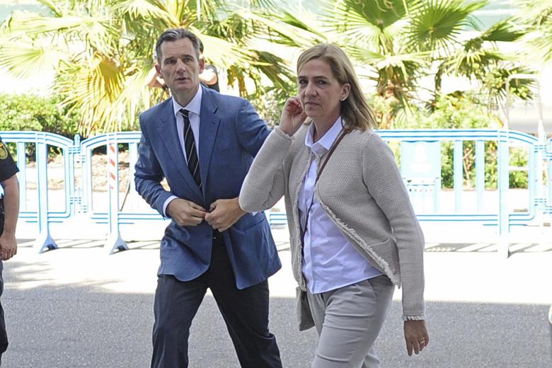 Princess Cristina of Borbon and Inaki Urdangarin during the trial of the "Case Noos" in Palma de Mallorca, on Friday June 10, 2016