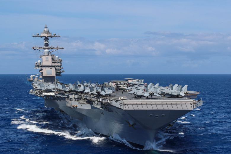 El «descomunal» despliegue del portaaviones nuclear USS Gerald R. Ford