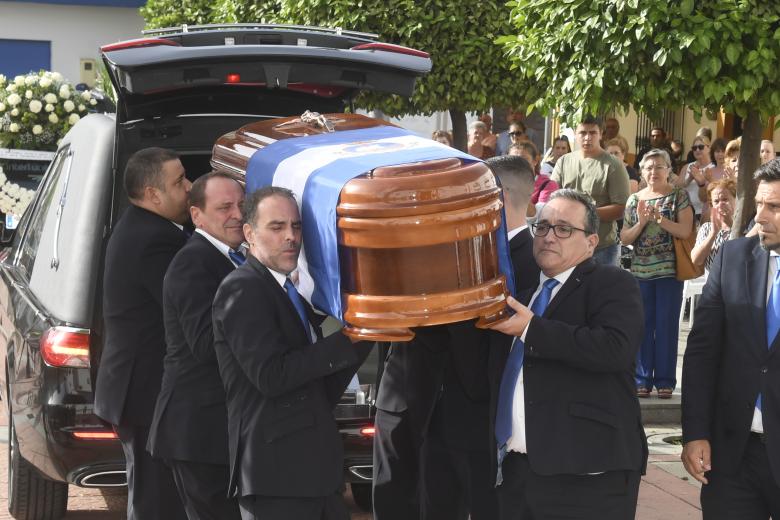 Jesus Quintero coffin during burial of Jesus Quintero in Huelva on Wednesday, 05 October 2022.