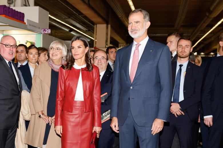 Queen Letizia and King Felipe IV during a visit to Frankfurt Book Fair 2022 on ocassion the official visit to Germany in Frankfurt on Wednesday, 19 October 2022.