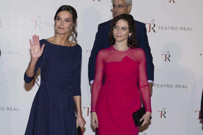 Spanish  Queen Letizia at Premiere Opera Aida in Madrid on Monday, 24 October 2022.