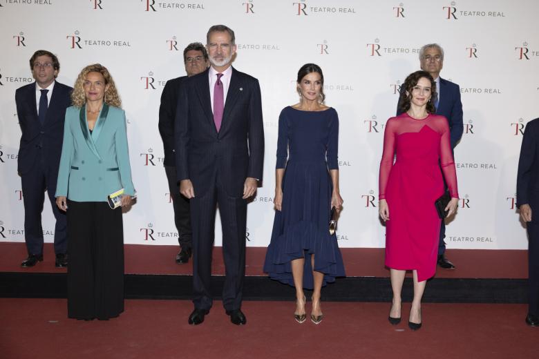 Spanish  Queen Letizia at Premiere Opera Aida in Madrid on Monday, 24 October 2022.