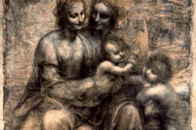 'La Virgen y el Niño con Santa Ana y San Juan Bautista' de Leonardo