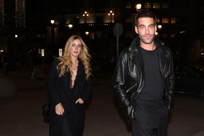 Model Jon Kortajarena and actress Alejandra Onieva  arriving to LuisFIgo party in Madrid on Friday, 4 November 2022.