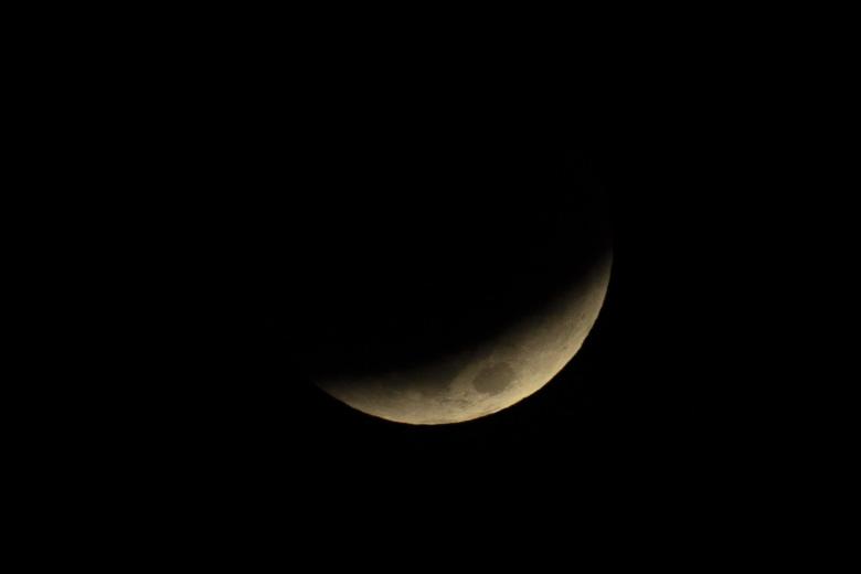 Fotografía de un eclipse lunar en Santo Domingo