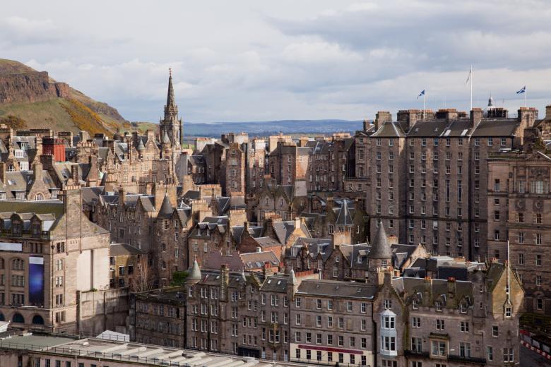 Edinburgh Skylines building Scotland UK from Monument