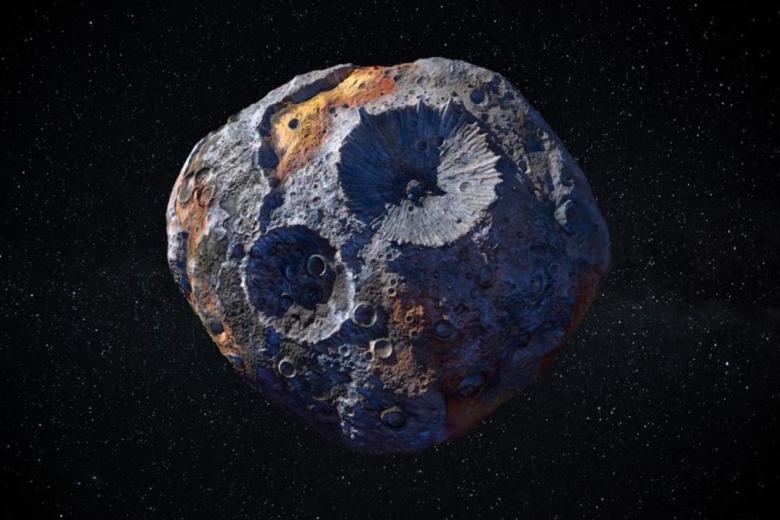 Concepto artístico del asteroide Psiqué