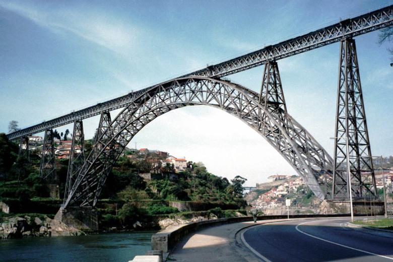 El puente de María Pia sobre el Duero en Portugal