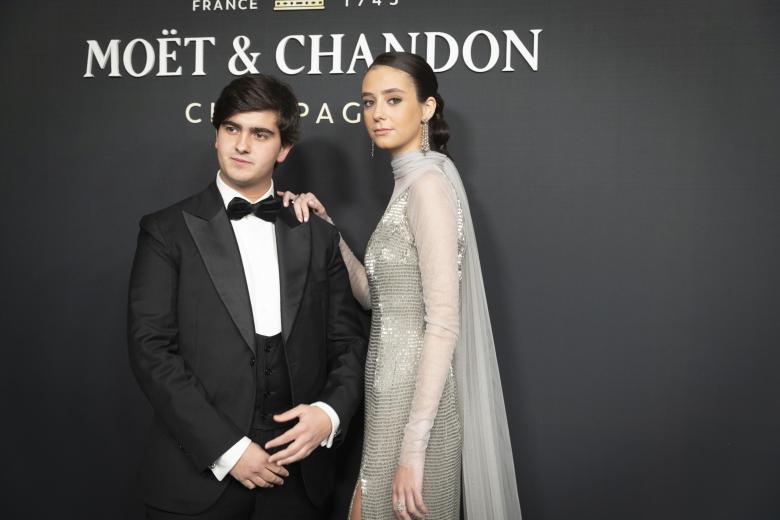 Victoria Federica and Jorge Barcenas at photocall for Moet Chandon Effervescence event in Madrid on Thursday, 2 December 2021.